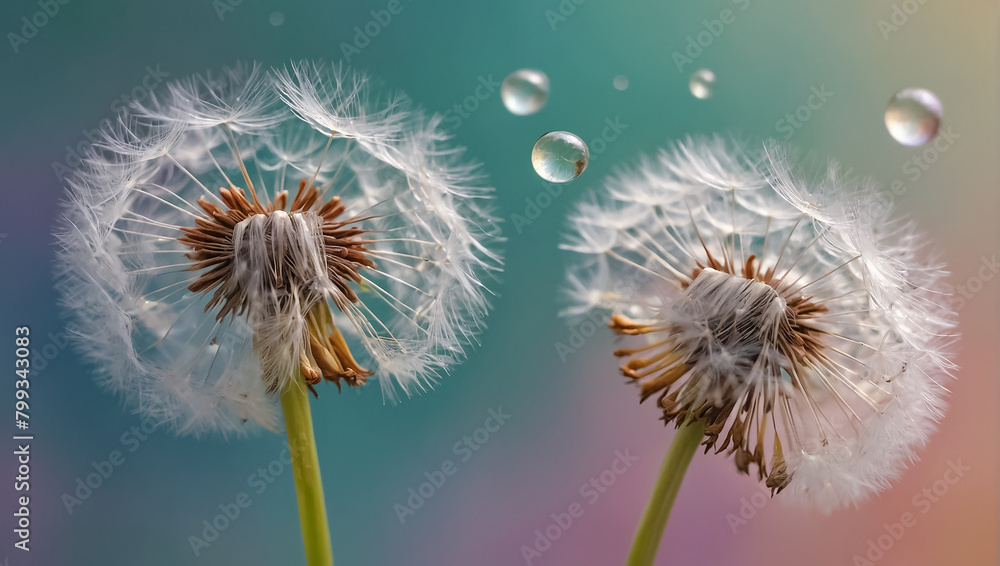 Stunning fluffy dandelion macro intricate Stunning fluffy dandelion macro intricate