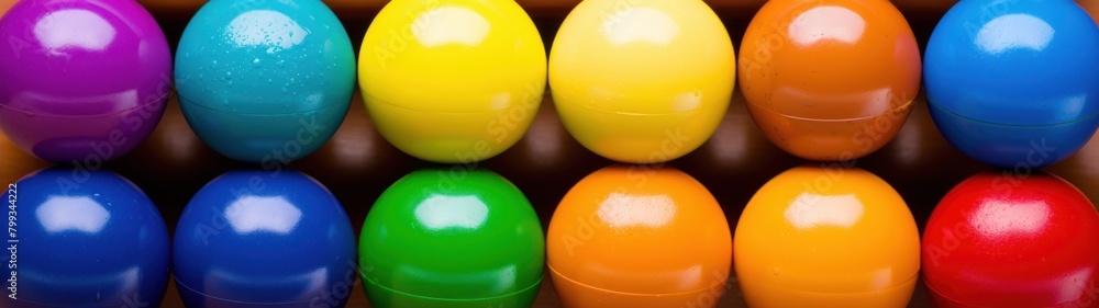 Colorful Plastic Easter Eggs on a Dark Background Colorful Plastic Easter Eggs on a Dark Background