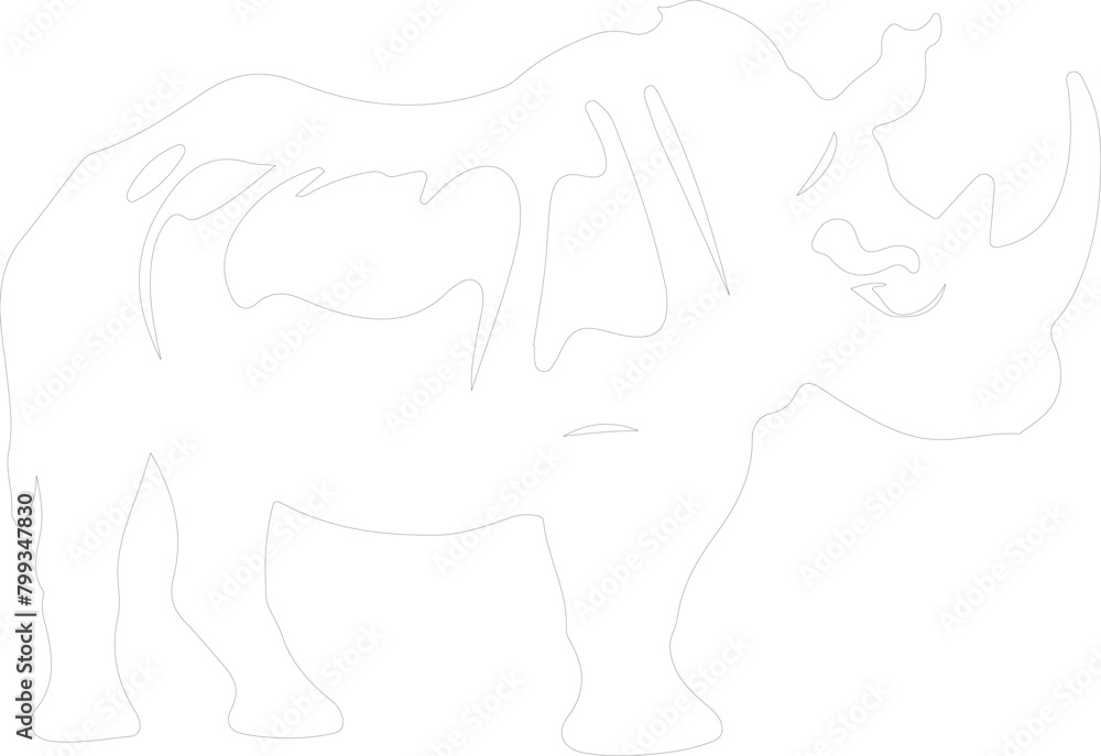rhino outline rhino outline