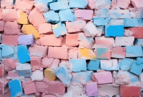 Colorful abstract background of pastel blocks