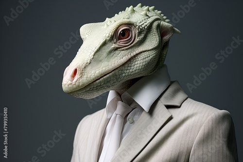 Business Dinosaur: A Modern Professional with a Twist