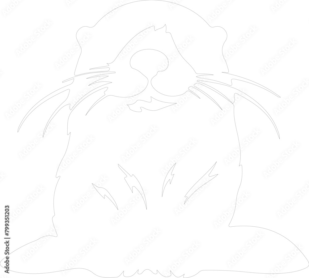 Obraz premium sea otter outline