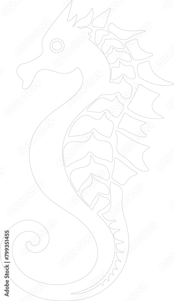 Fototapeta premium seahorse outline