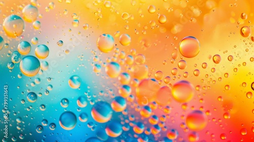 Colorful background with water bubbles