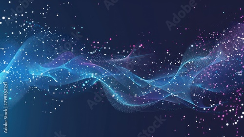 abstract DNA technology science concept futuristic on hi tech blue background