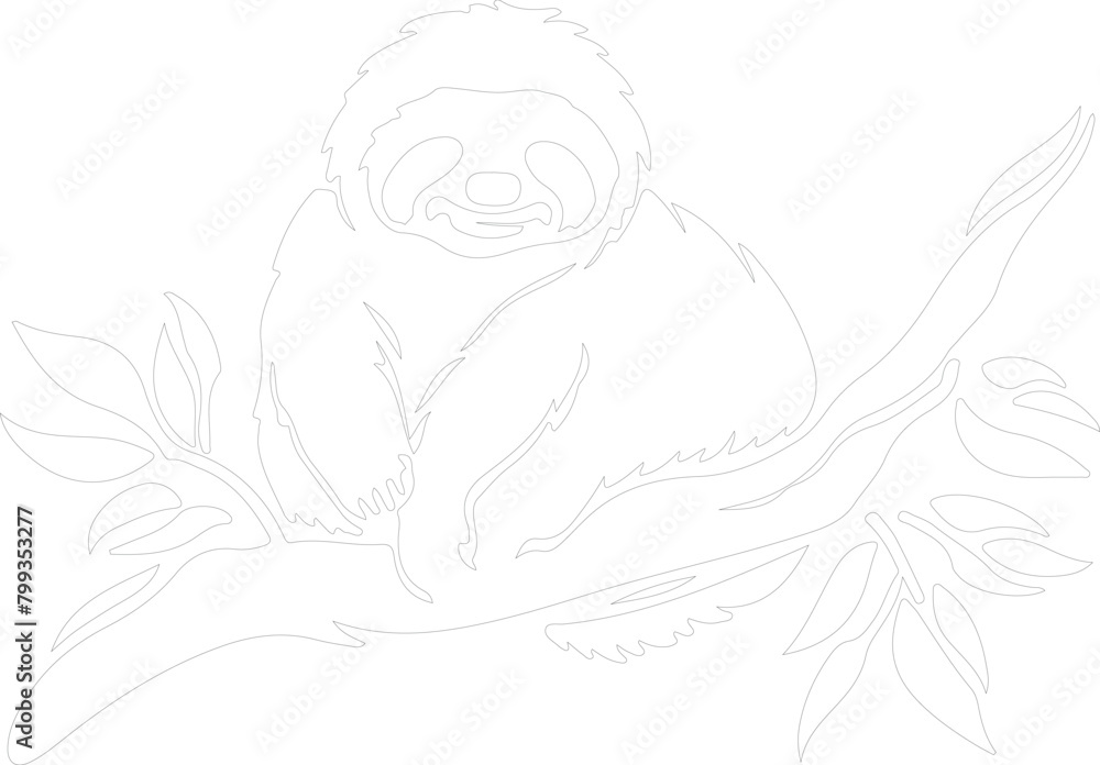 Obraz premium sloth outline