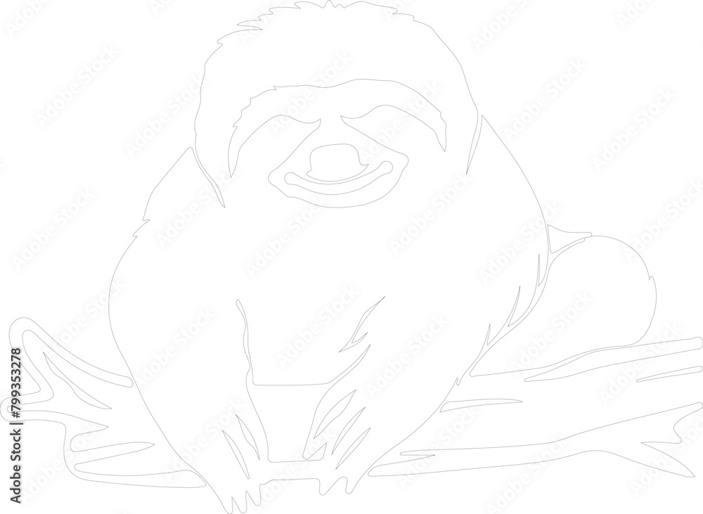 Fototapeta premium sloth outline