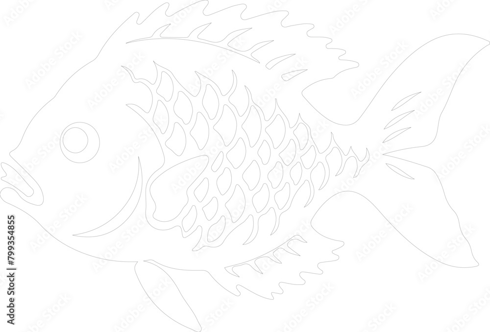 Fototapeta premium sunfish outline