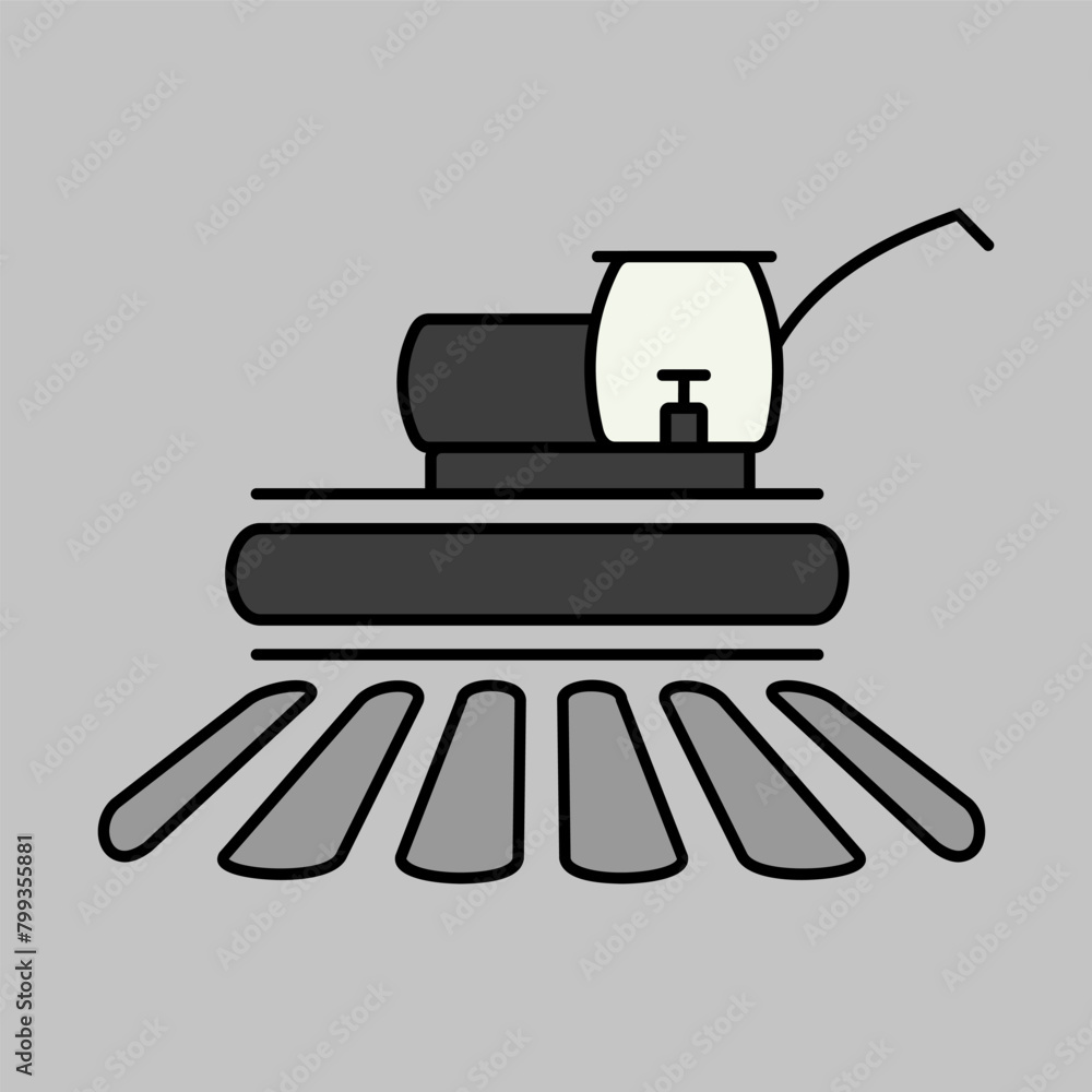 Combine harvester vector flat icon Combine harvester vector flat icon