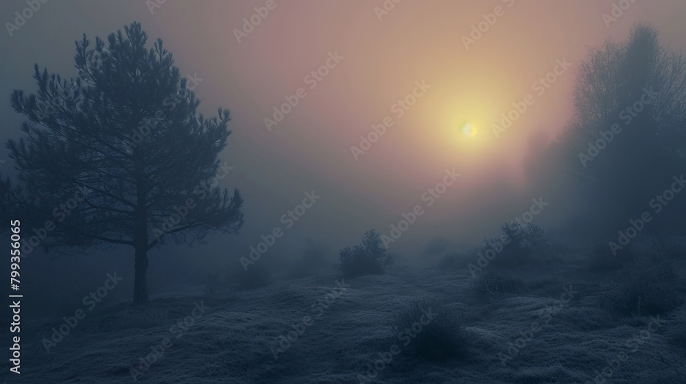 Doomsday Approaches: Misty and Foggy Planet Scene Doomsday Approaches: Misty and Foggy Planet Scene
