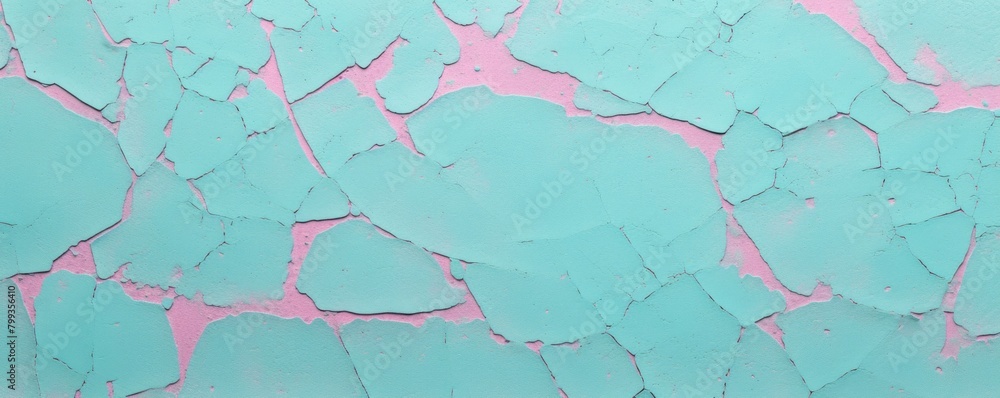 Turquoise pale pink colored low contrast concrete textured background with roughness and irregularities pattern with copy space for product 