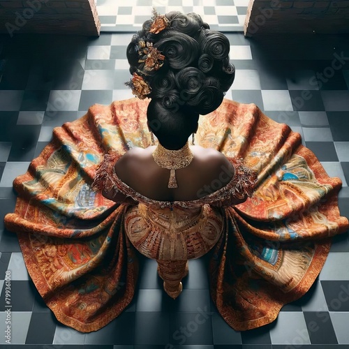  Elegant African Woman Traditional Attire Portrait

 (ID: 799361008)