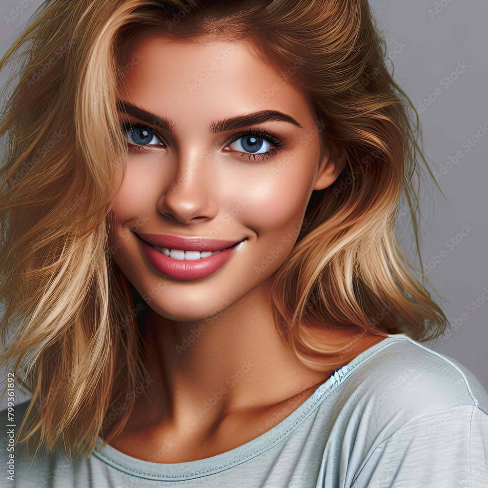 Portrait of an attractive blonde hair female model Portrait of an attractive blonde hair female model