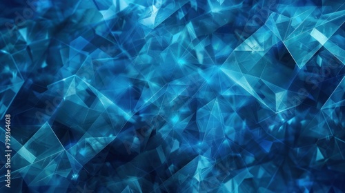 blue technology concept background. Molecules technology with polygonal shapes AI generated