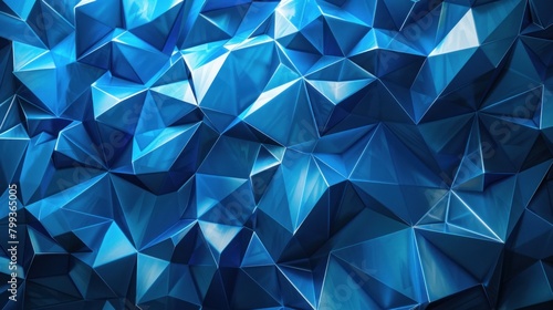 blue technology concept background. Molecules technology with polygonal shapes AI generated © Wahyu