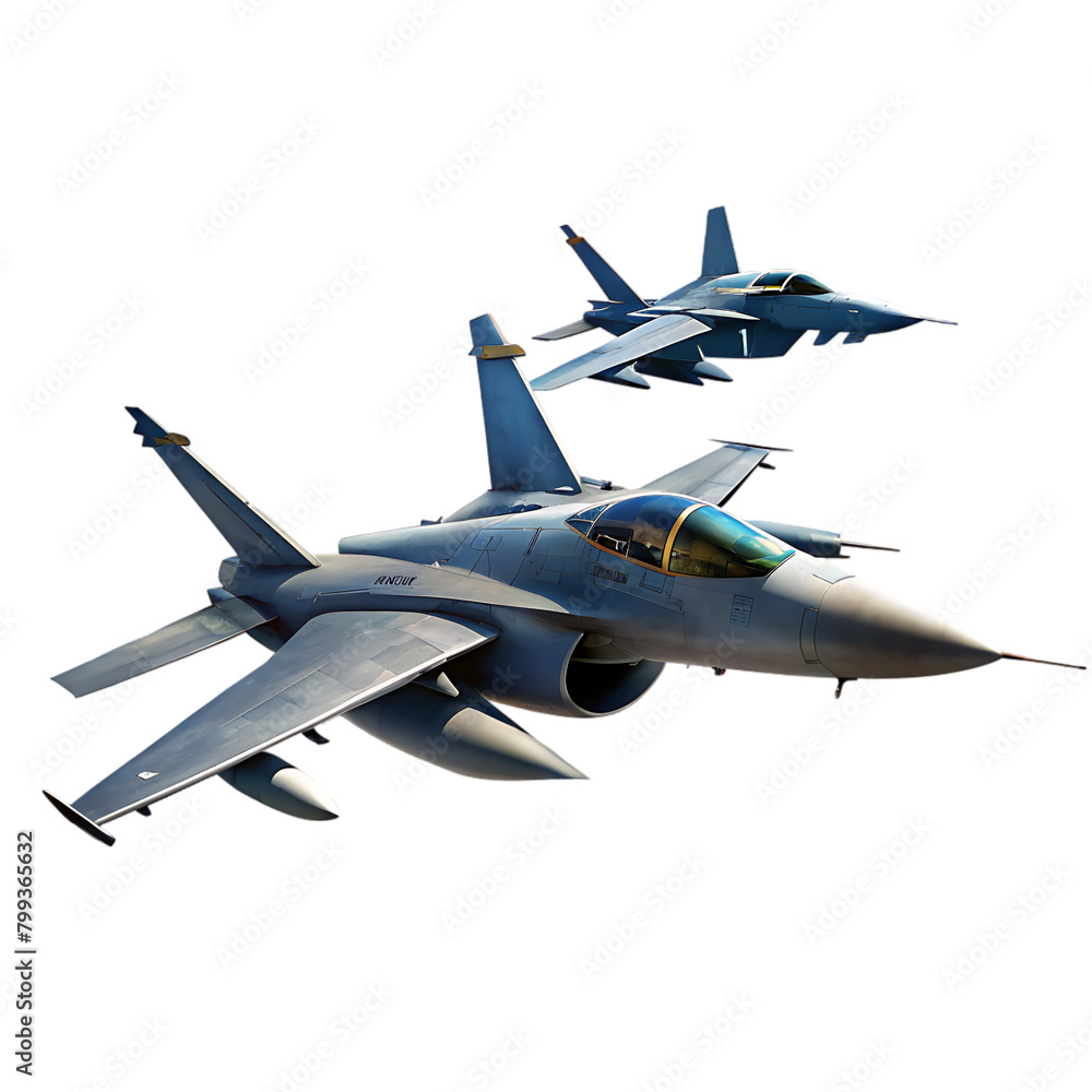 Modern fighter jet military airplane isolated on transparent Modern fighter jet military airplane isolated on transparent