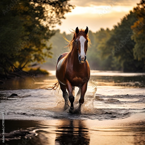 horse in the water © Eric