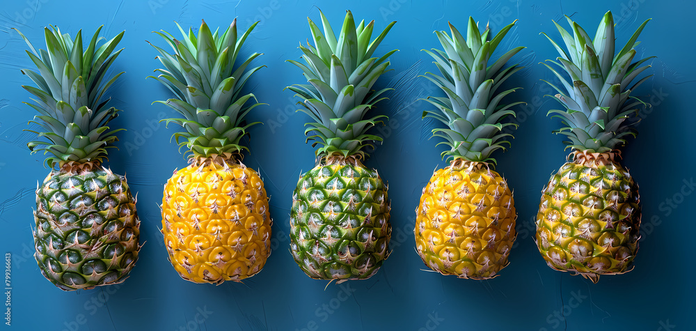 Pineapple Background with Copy Space for Text Pineapple Background with Copy Space for Text