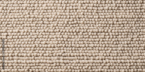 Beige close-up of monochrome carpet texture background from above. Texture tight weave carpet blank empty pattern with copy space for product 