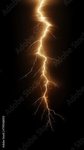 Beige lightning, isolated on a black background vector illustration glowing beige electric flash thunder lighting blank empty pattern with copy space