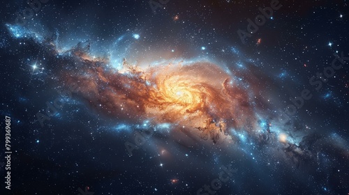 Amazing space galaxy with stars and nebula