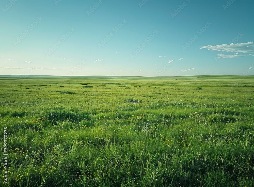 Grassland scenery under the vast sky Grassland scenery under the vast sky