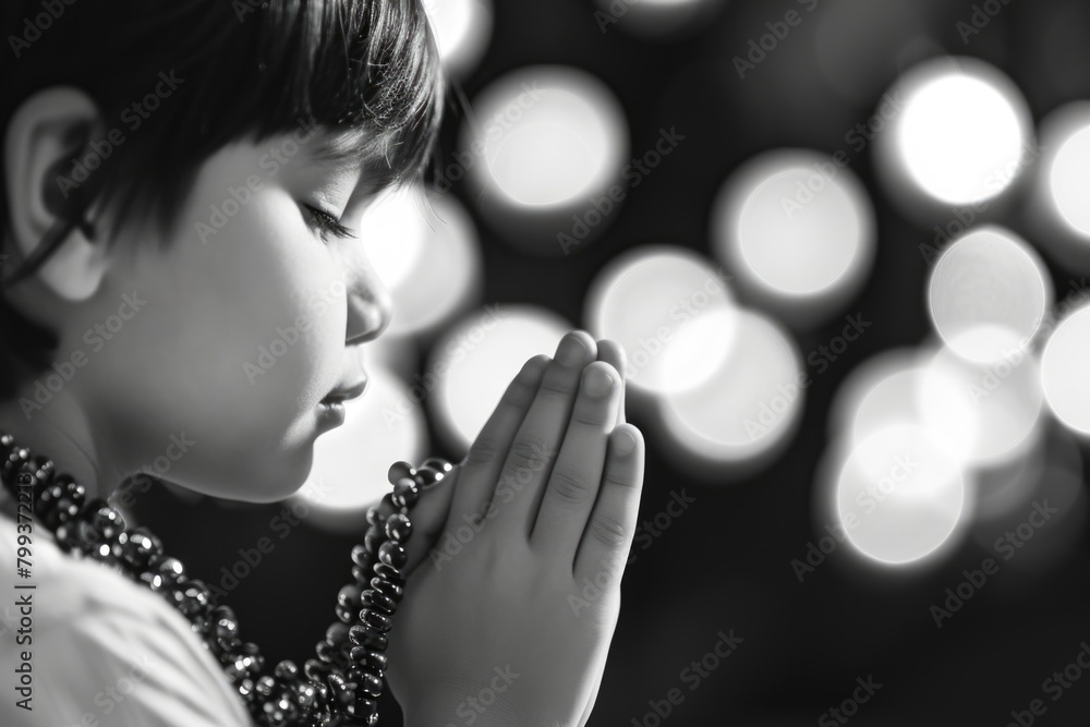Obraz premium First communion joy - heartwarming moments of young believers in white dresses, celebrating this sacred Christian sacrament with faith, purity, spirit of spiritual growth in memorable church ceremony.