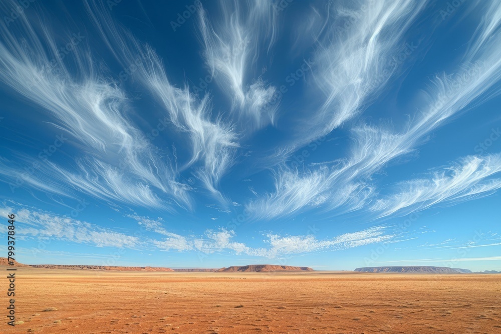 Fototapeta premium Cirrus clouds over the Namib Desert