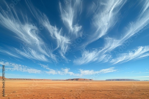 Cirrus clouds over the Namib Desert