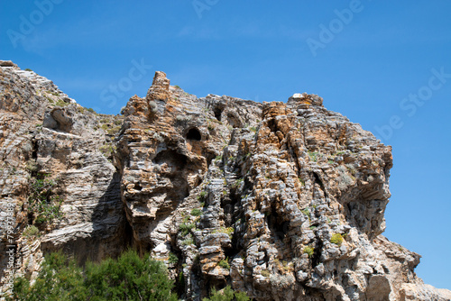 Rock formation at the coastline at the Therma Springs Beach Kos Island South Aegean Region (Südliche Ägäis) Greece