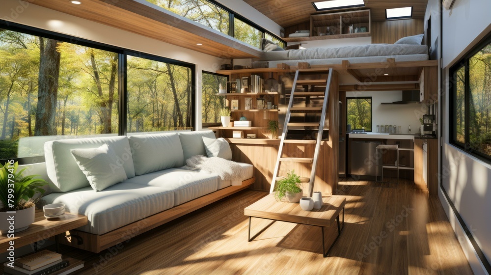 A cozy living room with a minimalist design and a touch of nature A cozy living room with a minimalist design and a touch of nature