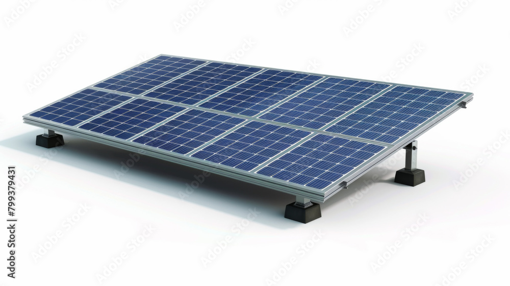 Solar panels isolated on a white background