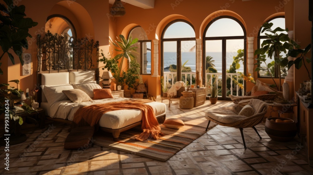 Obraz premium Modern coastal home interior design