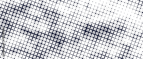 Dots halftone white \u0026 blue color pattern gradient grunge texture background. Dots pop art comics sport style vector illustration. photo