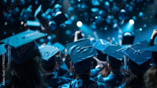 Proud Graduates in Cap and Gown