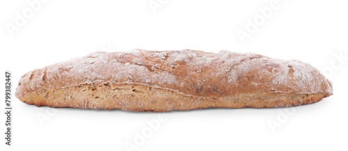 Freshly baked sourdough bread isolated on white