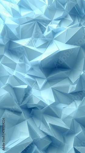 Blue 3D geometric shapes background
