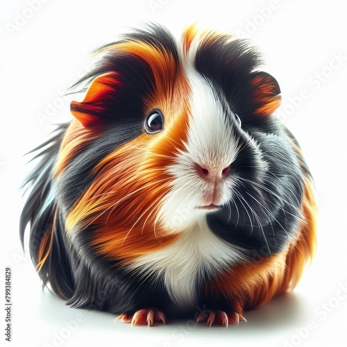 guinea pig on white background