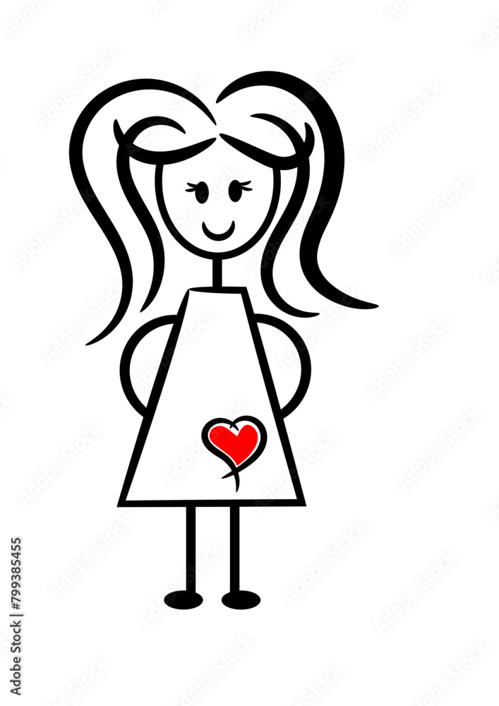 Set of man and woman drawing, different poses, stick figure people Set of man and woman drawing, different poses, stick figure people