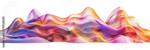 Vibrant Abstract Color Waves Digital Art Background