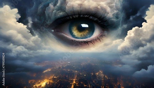 Das Auge des Himmels. Abstrakter Hintergrund für Design 2.