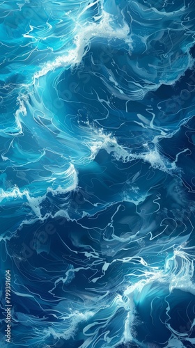 Deep Blue Ocean Illustration