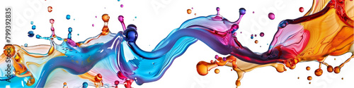 Vibrant Abstract Splash of Colorful Liquid in Motion photo