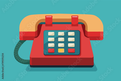 landline phone , telephone vector for making and receiving calls, especially for home offices or emergencies.