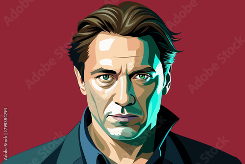 hyper-realistic portrait of a famous celebrity in 3D rendering