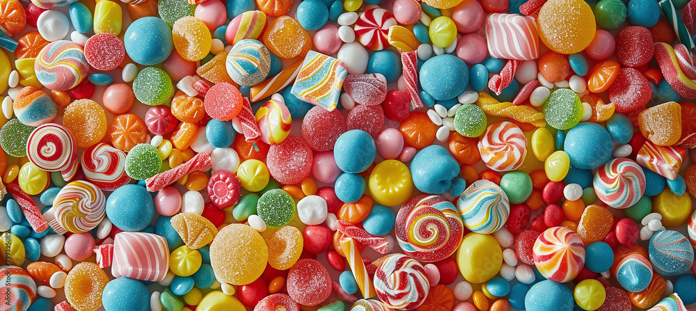 illustration of different bright colored sweets, candies, lollipops, marmalade. illustration of different bright colored sweets, candies, lollipops, marmalade.