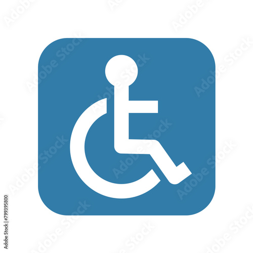 Wheelchair symbol - vector icon 