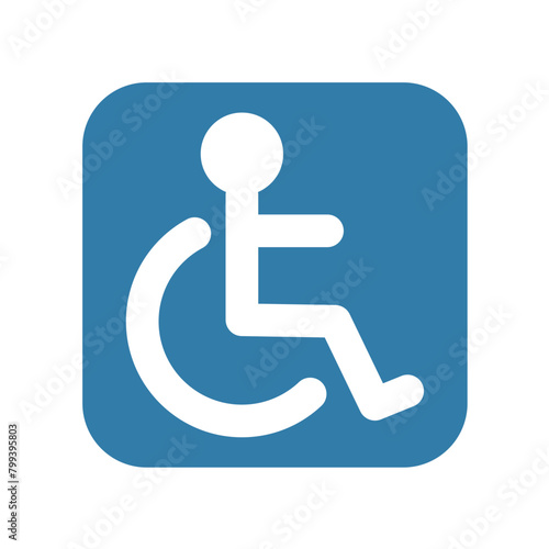 Wheelchair symbol - vector icon 