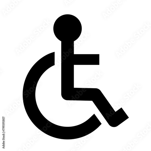 Wheelchair symbol - vector icon	