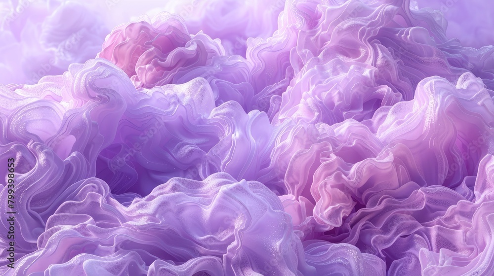 Vibrant Ube Cotton Candy A Delectable Twist of Purple and Pink Hues